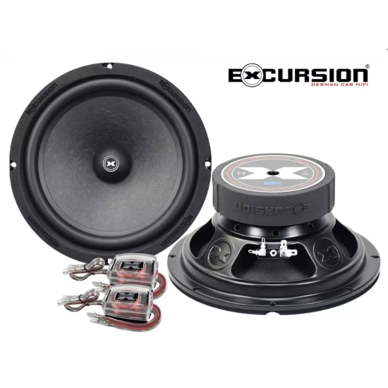 Excursion RX-8M  2 średnio-niskotonowe głośniki samochodowe (mid-woofery) SQ o średnicy 200mm - 2ohm, 150/400W, 95dB, 35-12000Hz, 2 zwrotnice LP